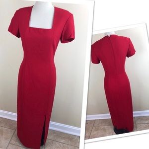 Vintage Gillian red dress size 4 made in Korea